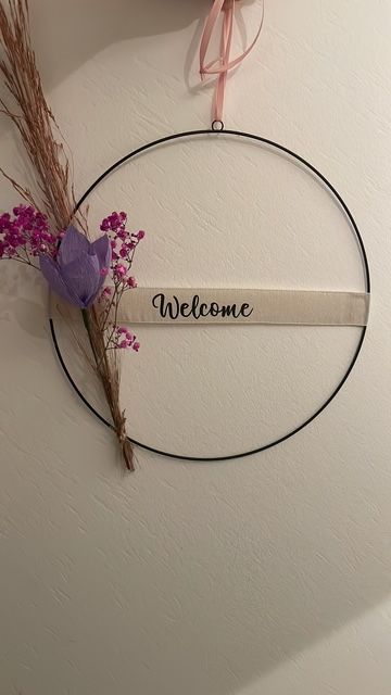 Welcome Loop mit Trockenblume